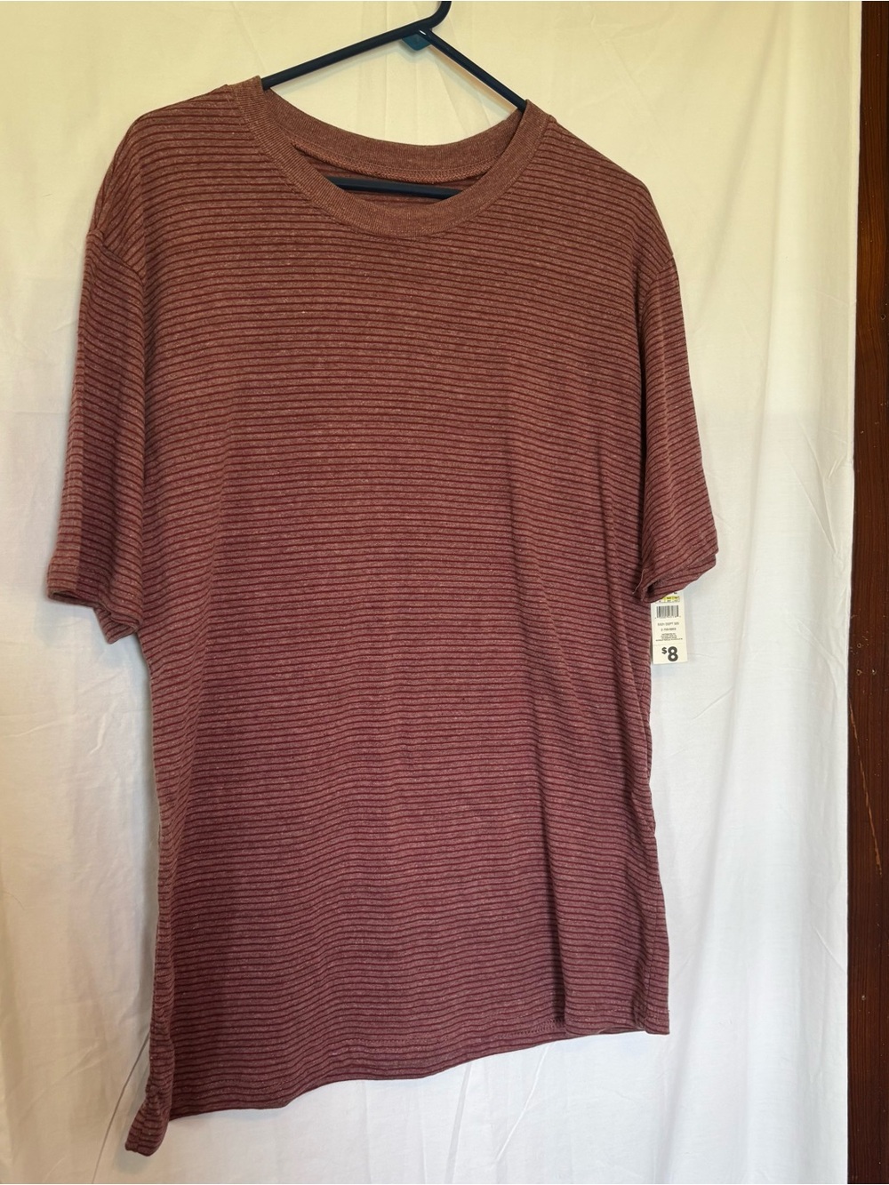 Open Trails Men's Short-Sleeve Crew Neck Tee in Rust Stripe